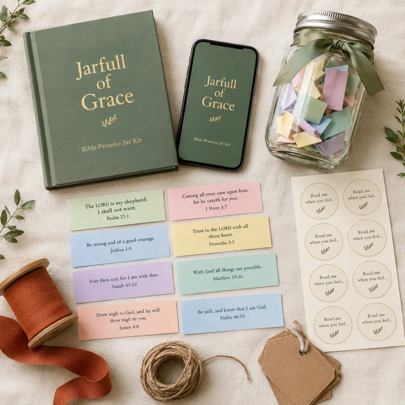 The Jarfull of Grace printable Bible promise jar kit
